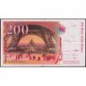 F 75-04b - 1997 - 200 francs - Eiffel - Série Q - Etat : TB+