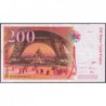 F 75-04b - 1997 - 200 francs - Eiffel - Série R - Etat : TTB