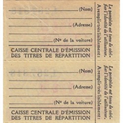 10 litres carburant auto - Décembre 1949 - Bloc de 2 - Etat : SUP