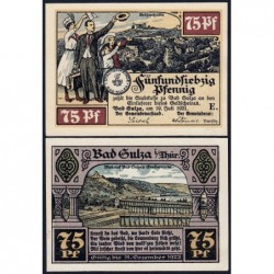 Allemagne - Notgeld - Sulza (Bad-Sulza) - 75 pfennig - 19/07/1921 - Série E - Etat : NEUF