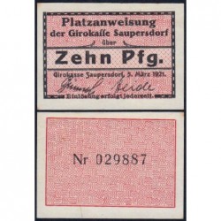 Allemagne - Notgeld - Saupersdorf - 10 pfennig - 05/03/1921 - Etat : SPL
