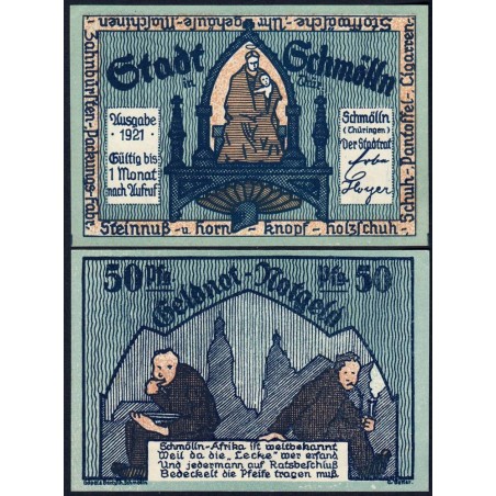 Allemagne - Notgeld - Schmölln - 50 pfennig - 1921 - Etat : NEUF