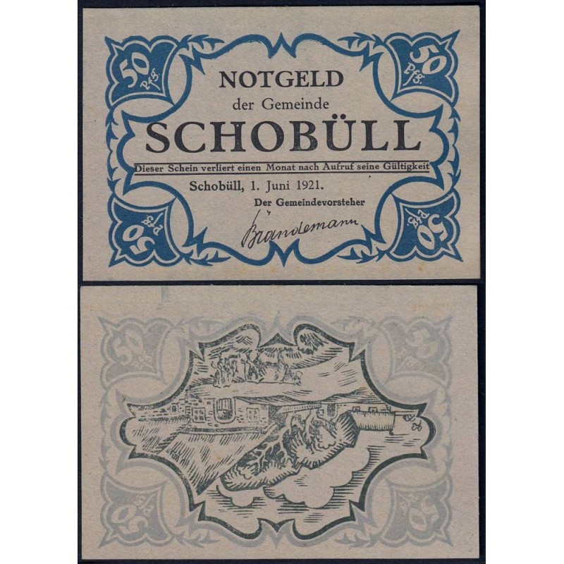 Allemagne - Notgeld - Schobüll - 50 pfennig - 01/06/1921 - Etat : NEUF