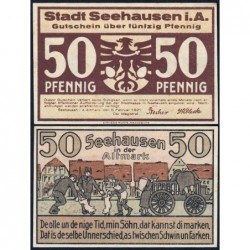 Allemagne - Notgeld - Seehausen-in-Altmark - 50 pfennig - 05/02/1921 - Etat : NEUF