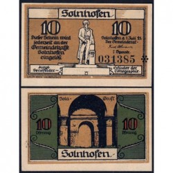 Allemagne - Notgeld - Solnhofen - 10 pfennig - 01/07/1921 - Etat : NEUF