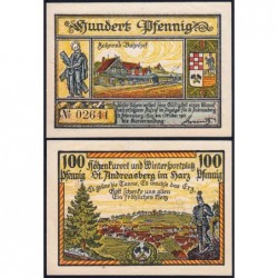 Allemagne - Notgeld - St-Andreasberg-im-Harz - 100 pfennig - 01/10/1921 - Etat : NEUF