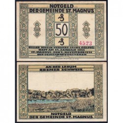 Allemagne - Notgeld - Sankt-Magnus - 50 pfennig - 09/11/1921 - Etat : SUP+