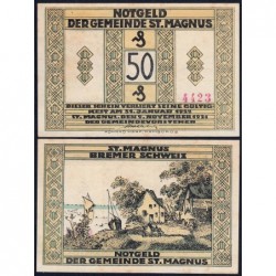 Allemagne - Notgeld - St-Magnus - 50 pfennig - 09/11/1921 - Etat : SPL