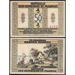 Allemagne - Notgeld - Sankt-Magnus - 50 pfennig - 09/11/1921 - Etat : SPL