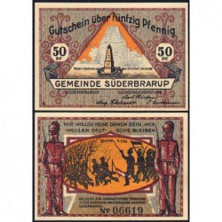 Allemagne - Notgeld - Süderbrarup - 50 pfennig - Série 6 - 1921 - Etat : NEUF