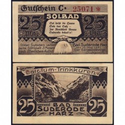 Allemagne - Notgeld - Suderode-im-Harz - 25 pfennig - Série C - 13/05/1921 - Etat : SPL+