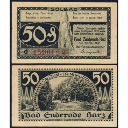 Allemagne - Notgeld - Suderode-im-Harz - 50 pfennig - Série d - 13/05/1921 - Etat : NEUF