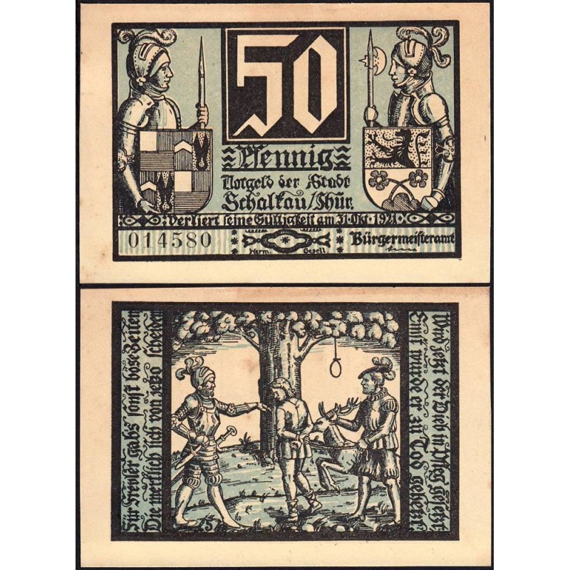 Allemagne - Notgeld - Schalkau - 50 pfennig - Série 5 - 1921 - Etat : SPL