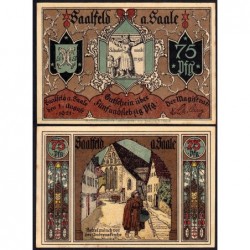 Allemagne - Notgeld - Saalfeld - 75 pfennig - 01/08/1921 - Etat : SPL+