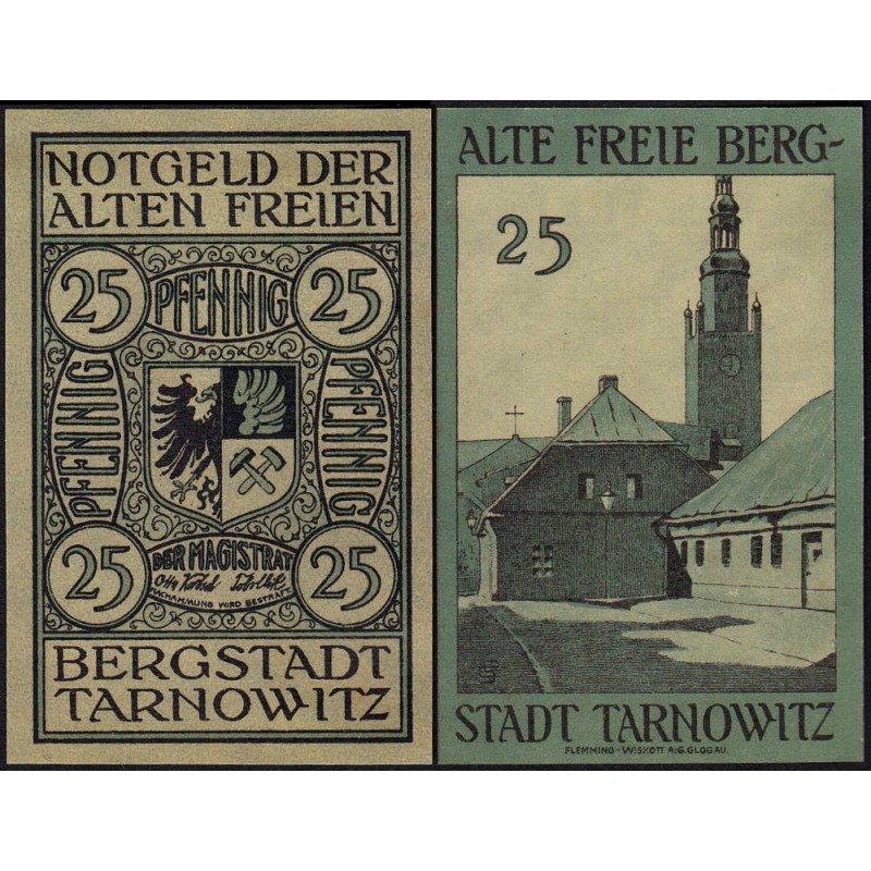 Pologne - Notgeld - Tarnowitz (Tarnowskie Gory) - 25 pfennig - 1922 - Etat : NEUF