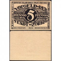 Allemagne - Notgeld - Zörbig - 5 pfennig - Série VI - 1921 - Etat : SPL