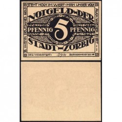 Allemagne - Notgeld - Zörbig - 5 pfennig - Série VII - 1921 - Etat : NEUF