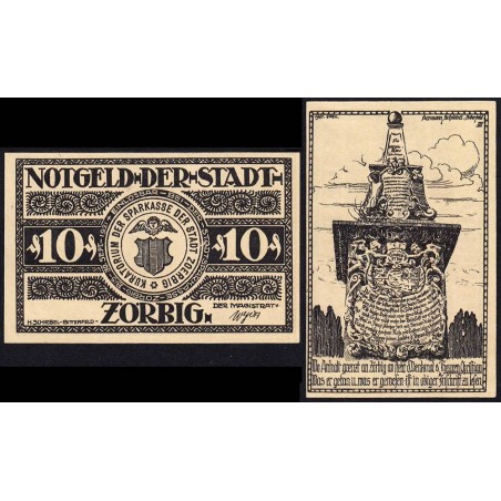 Allemagne - Notgeld - Zörbig - 10 pfennig - Série III - 1921 - Etat : NEUF