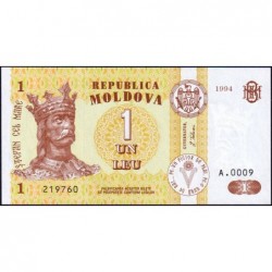 Moldavie - Pick 8a - 1 leu - Série A.0009 - 1994 - Etat : NEUF