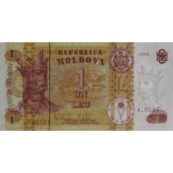 Moldavie - Pick 8c - 1 leu - Série A.0065 - 1998 - Etat : NEUF
