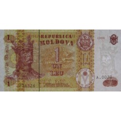 Moldavie - Pick 8c - 1 leu - Série A.0070 - 1998 - Etat : NEUF