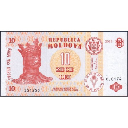 Moldavie - Pick 10g - 10 lei - Série C.0174 - 2013 - Etat : NEUF