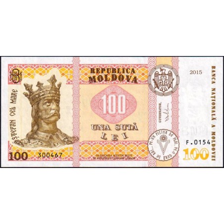 Moldavie - Pick 25a - 100 lei - Série F.0154 - 2015 - Etat : NEUF