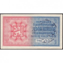 Bohême-Moravie - Pick 1a - 1 koruna - 1940 - Série A007 - Etat : SPL+