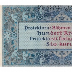 Bohême-Moravie - Pick 6s - 100 korun - 20/08/1940 - Série 03B - Spécimen - Etat : NEUF