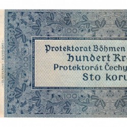 Bohême-Moravie - Pick 7a_2 - 100 korun - 20/08/1940 - Série 09G - Etat : TB+