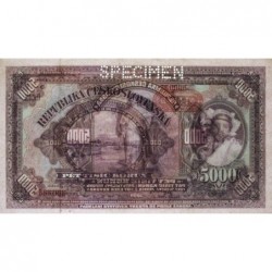 Bohême-Moravie - Pick 15s - 5'000 korun - 25/10/1943 - Série C - Spécimen - Etat : SUP+