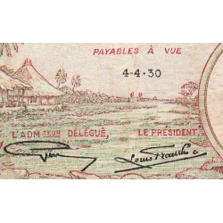 Congo Belge - Pick 8e_2 - 5 francs - Série O - 04/04/1930 - Etat : TTB-
