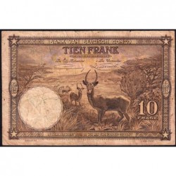 Congo Belge - Pick 9 - 10 francs - Série A - 10/09/1937 - Etat : TB-