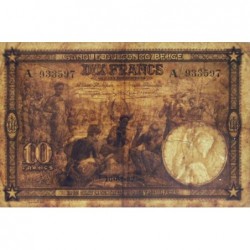 Congo Belge - Pick 9 - 10 francs - Série A - 10/09/1937 - Etat : TB-