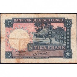 Congo Belge - Pick 14E - 10 francs - Série A/L - 15/08/1949 - Etat : TB-