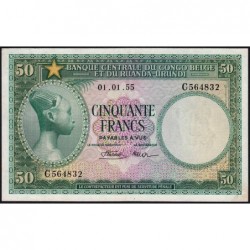 Congo Belge - Pick 27b_1 - 50 francs - 01/01/1955 - Série C - Etat : SUP