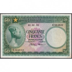 Congo Belge - Pick 27b_1 - 50 francs - 01/01/1955 - Série C - Etat : SUP