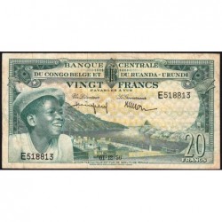 Congo Belge - Pick 31_1 - 20 francs - Série E - 01/12/1956 - Etat : TB+