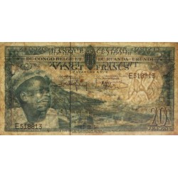 Congo Belge - Pick 31_1 - 20 francs - Série E - 01/12/1956 - Etat : TB+
