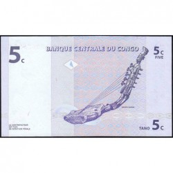 Rép. Démocr. du Congo - Pick 81 - 5 centimes - Série B C - 01/11/1997 - Etat : NEUF
