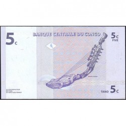 Rép. Démocr. du Congo - Pick 81 - 5 centimes - Série B P - 01/11/1997 - Etat : NEUF