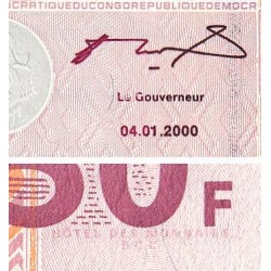 Rép. Démocr. du Congo - Pick 91A - 50 francs - Série K W - 04/01/2000 - Etat : NEUF