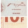 Rép. Démocr. du Congo - Pick 93 - 10 francs - Série H L - 30/06/2003 - Etat : NEUF