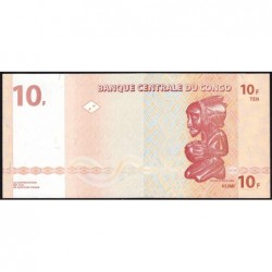 Rép. Démocr. du Congo - Pick 93 - 10 francs - Série HA C - 30/06/2003 - Etat : NEUF