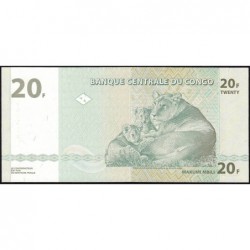 Rép. Démocr. du Congo - Pick 94A - 20 francs - Série JA L - 30/06/2003 - Etat : NEUF