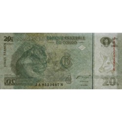 Rép. Démocr. du Congo - Pick 94A - 20 francs - Série JA N - 30/06/2003 - Etat : NEUF