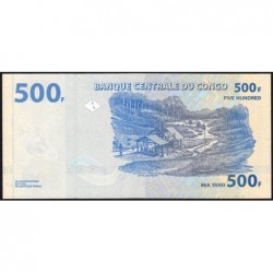 Rép. Démocr. du Congo - Pick 96a_1 - 500 francs - Série P A - 04/01/2002 - Etat : NEUF