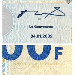 Rép. Démocr. du Congo - Pick 96B - 500 francs - Série P K - 04/01/2002 - Etat : NEUF