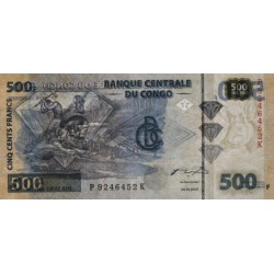 Rép. Démocr. du Congo - Pick 96B - 500 francs - Série P K - 04/01/2002 - Etat : NEUF