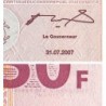 Rép. Démocr. du Congo - Pick 97a_1 - 50 francs - Série KA Y - 31/07/2007 - Etat : NEUF